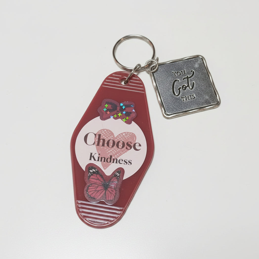 Positive Mantras Heart Key Chain