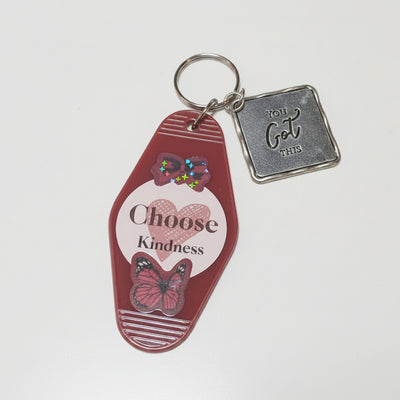 Positive Mantras Heart Key Chain