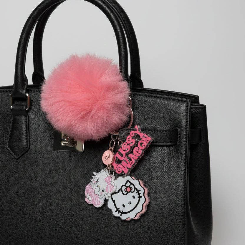 Pink Kitty Keychain