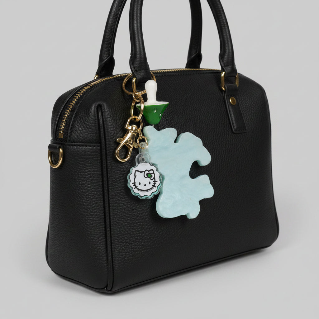 Green Keychain Charm Set