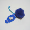 Blue Pompom Kawaii Cat Keychain
