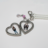 Heart Metal Locket Keychain