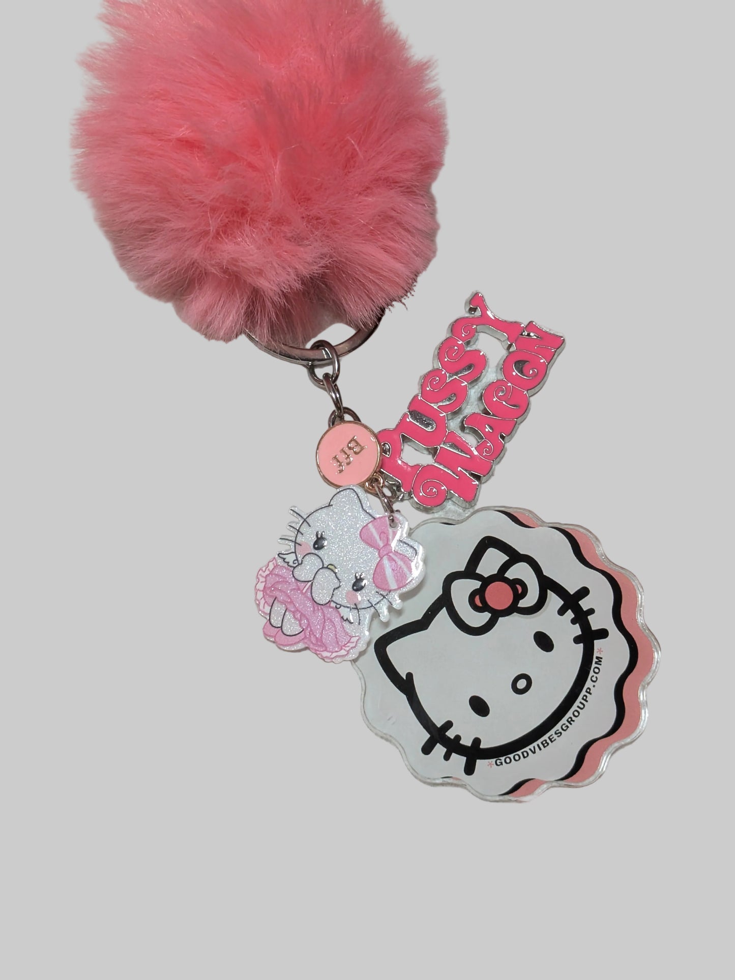 Pink Kitty Keychain
