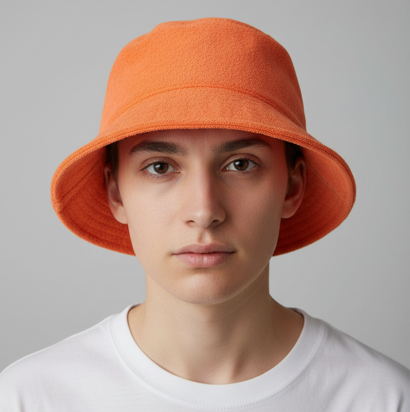 Reversible Bucket Hat Pink and Orange