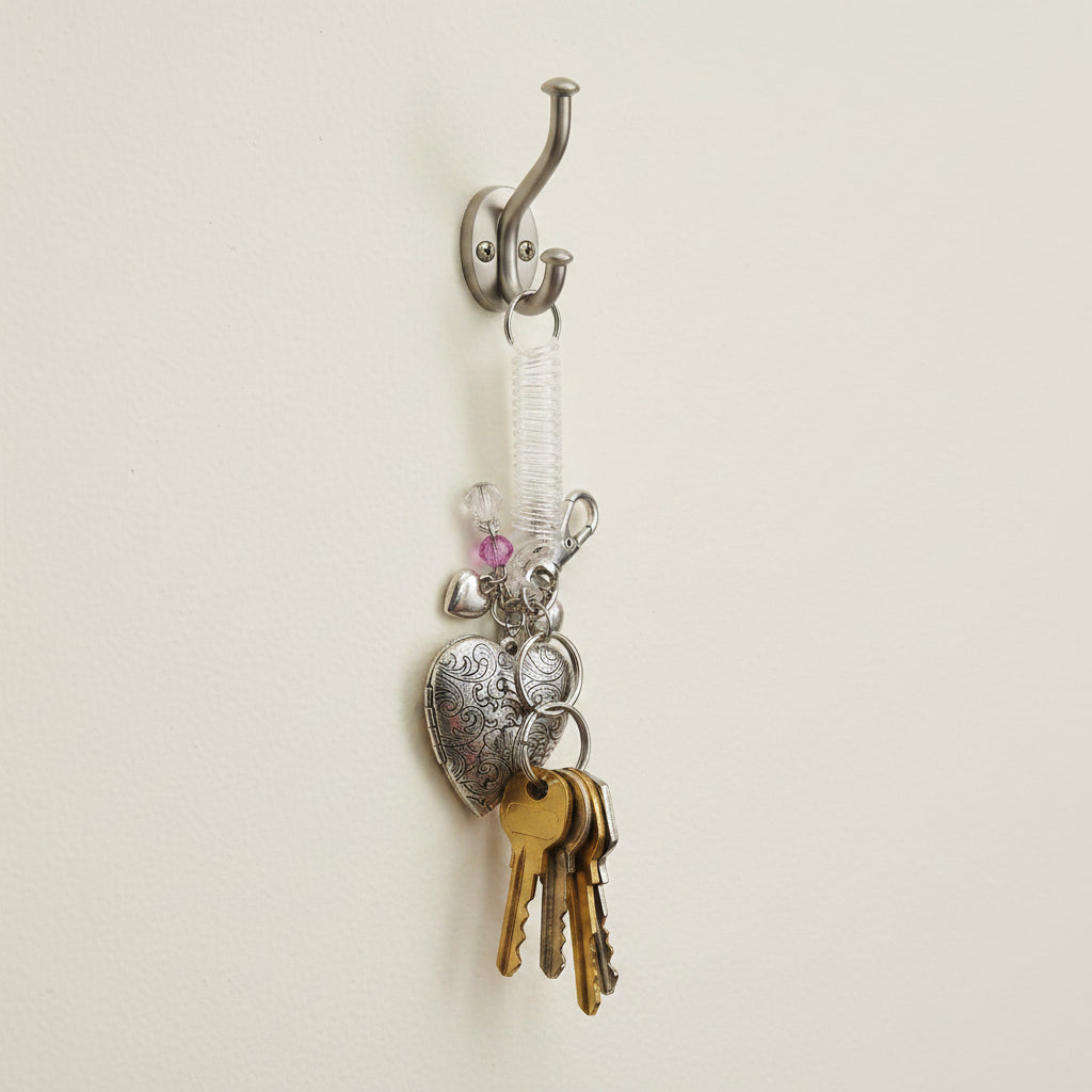 Heart Metal Locket Keychain