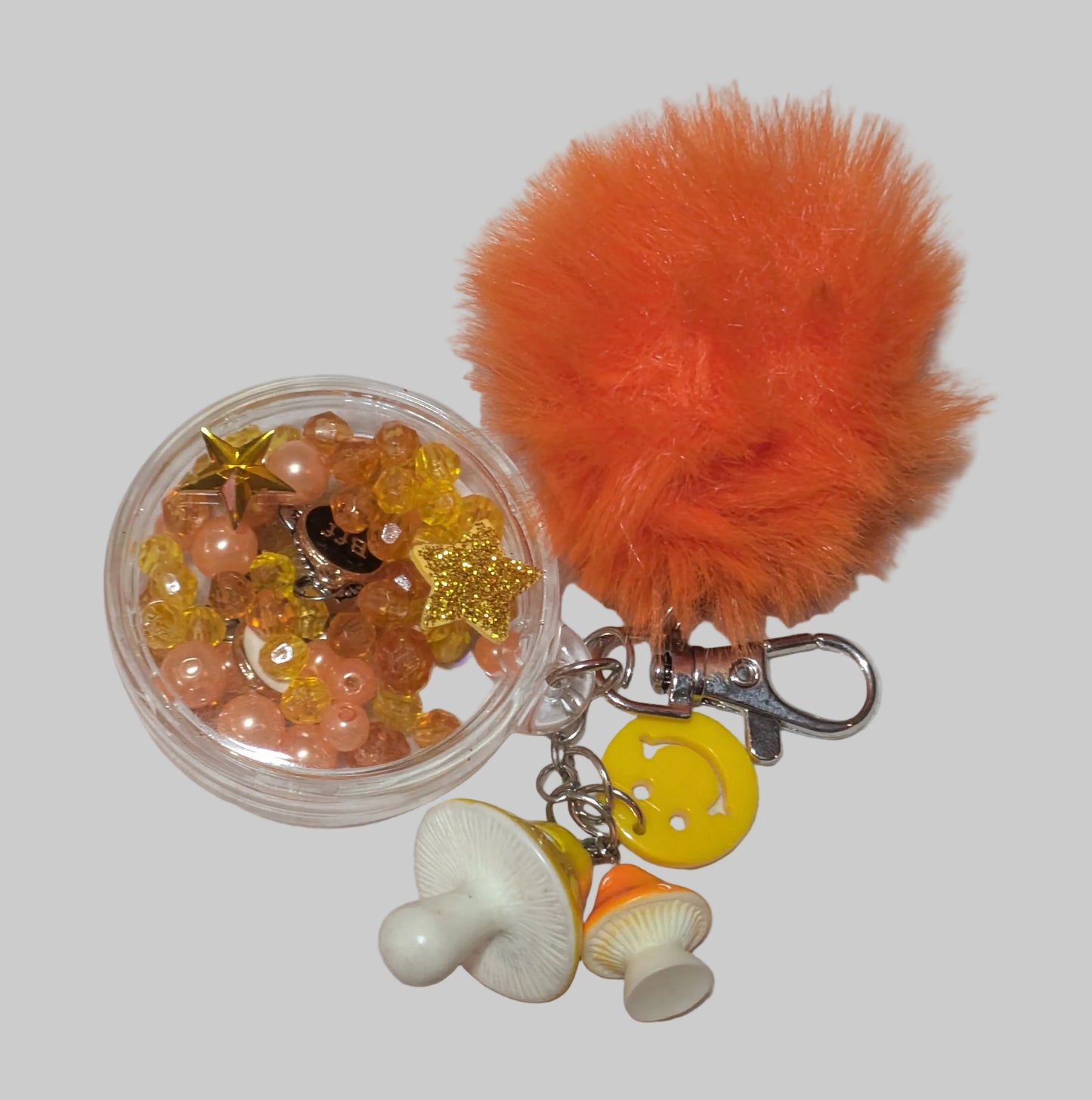 Orange Mushroom Keychain