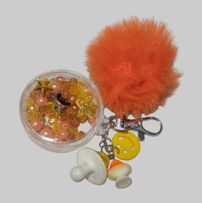 Orange Mushroom Keychain
