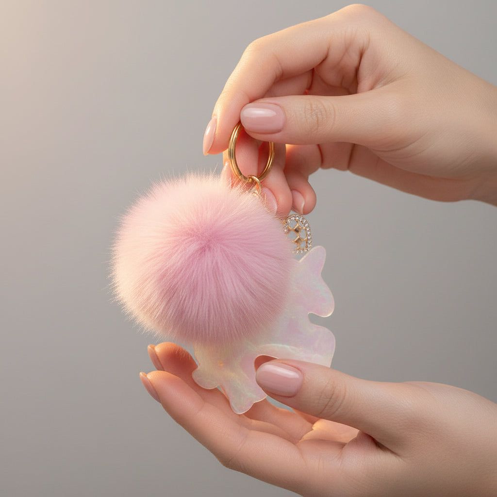 Pink Unicorn Keychain