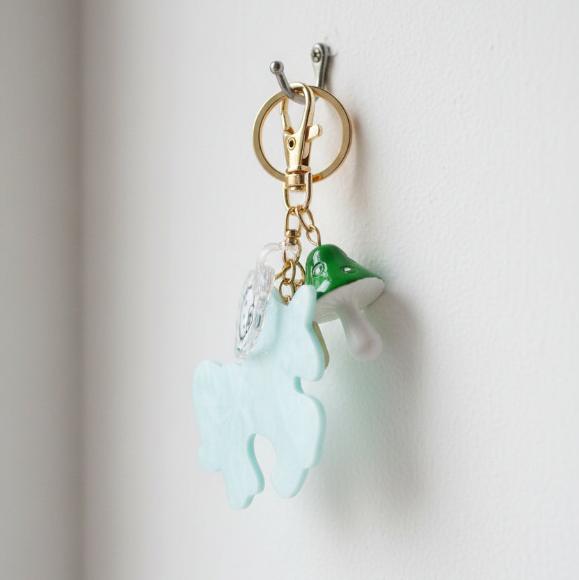 Green Keychain Charm Set