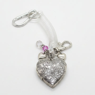 Heart Metal Locket Keychain