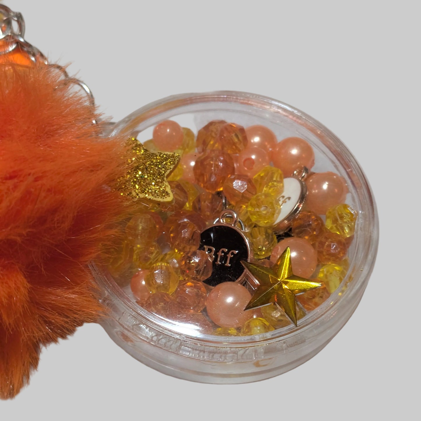 Orange Mushroom Keychain