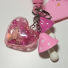 Life is Sweet Keychain Heart Mushroom
