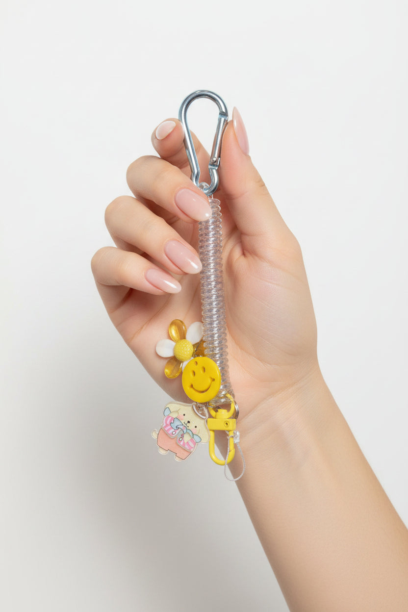 Yellow Dog Daisy Keychain