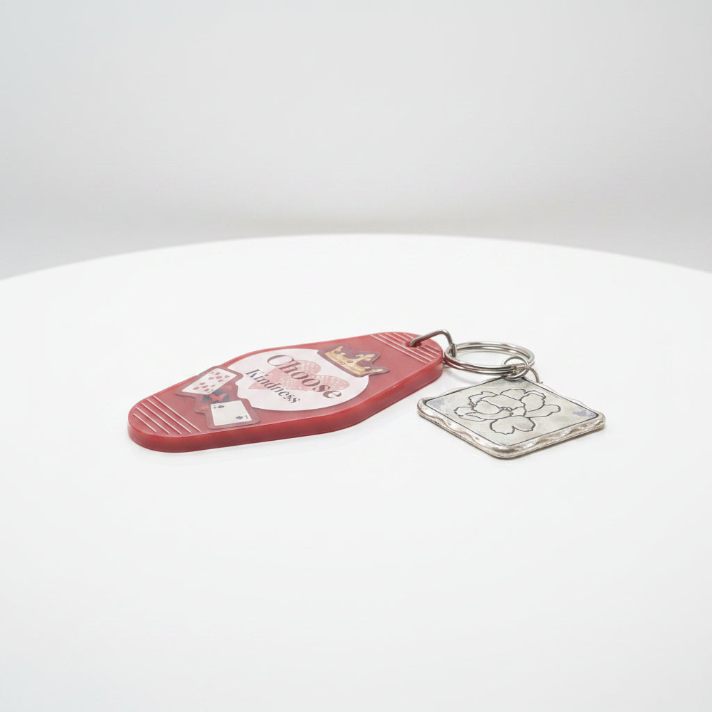 Positive Mantras Heart Key Chain