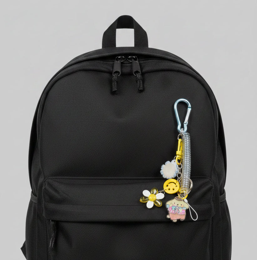 Yellow Dog Daisy Keychain