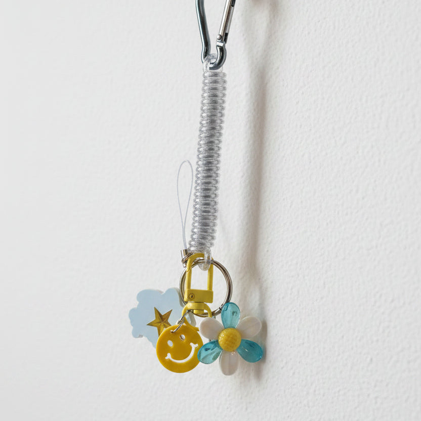 Yellow Dog Daisy Keychain