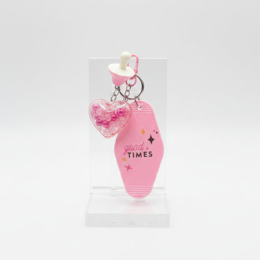 Life is Sweet Keychain Heart Mushroom