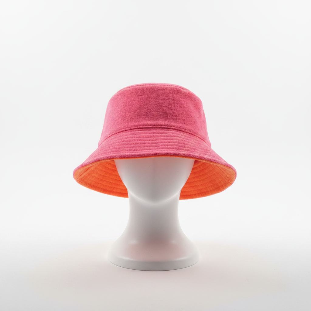 Reversible Bucket Hat Pink and Orange