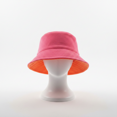 Reversible Bucket Hat Pink and Orange