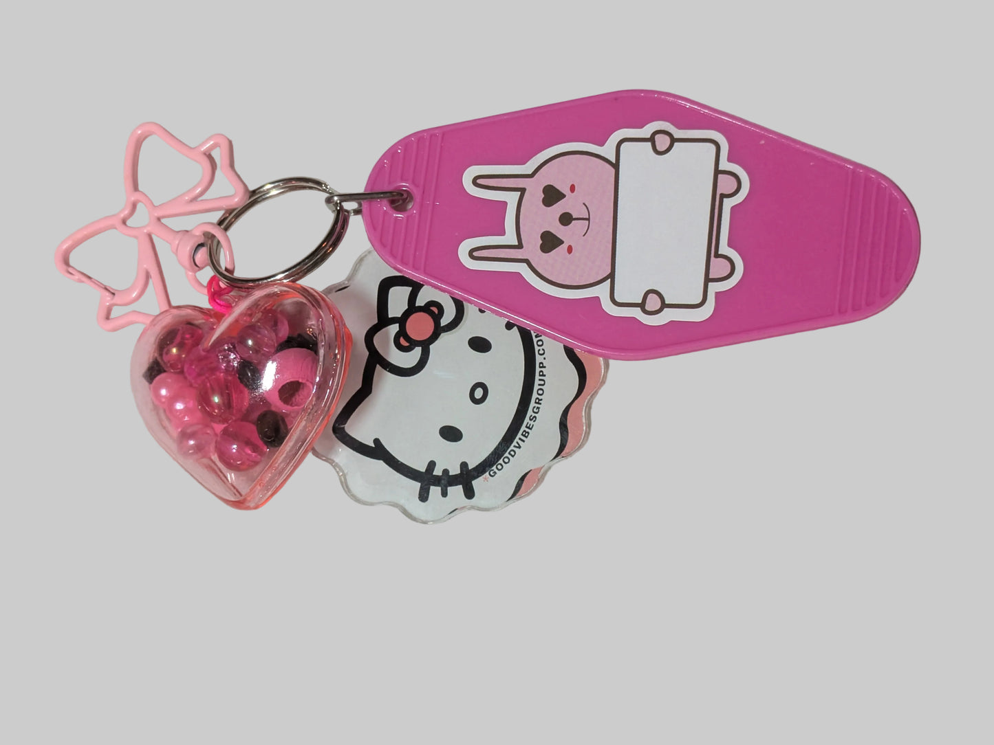 Heart Charm Personalize Keychain