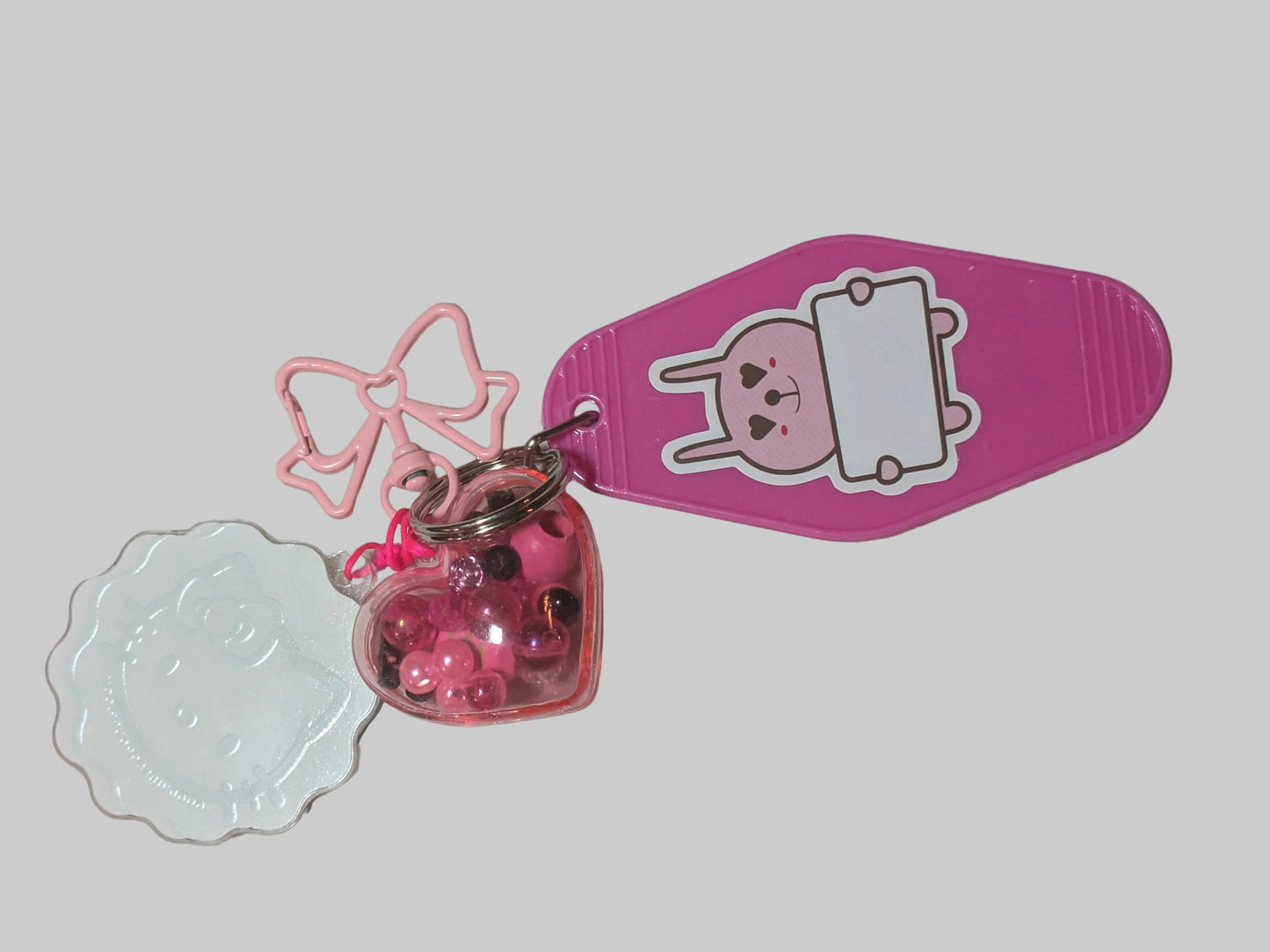 Heart Charm Personalize Keychain