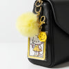 Neon Yellow Lillies Kitty Keychain