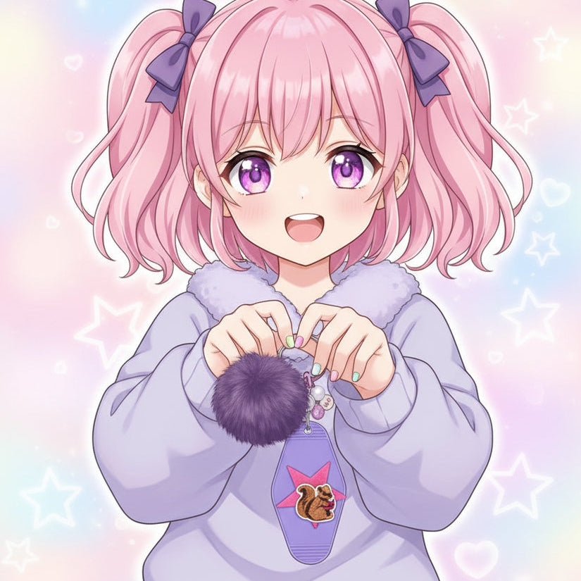 Star Squirrel Keychain
