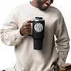 Good Vibes Stainless Steel Travel Mug 40oz with Handle